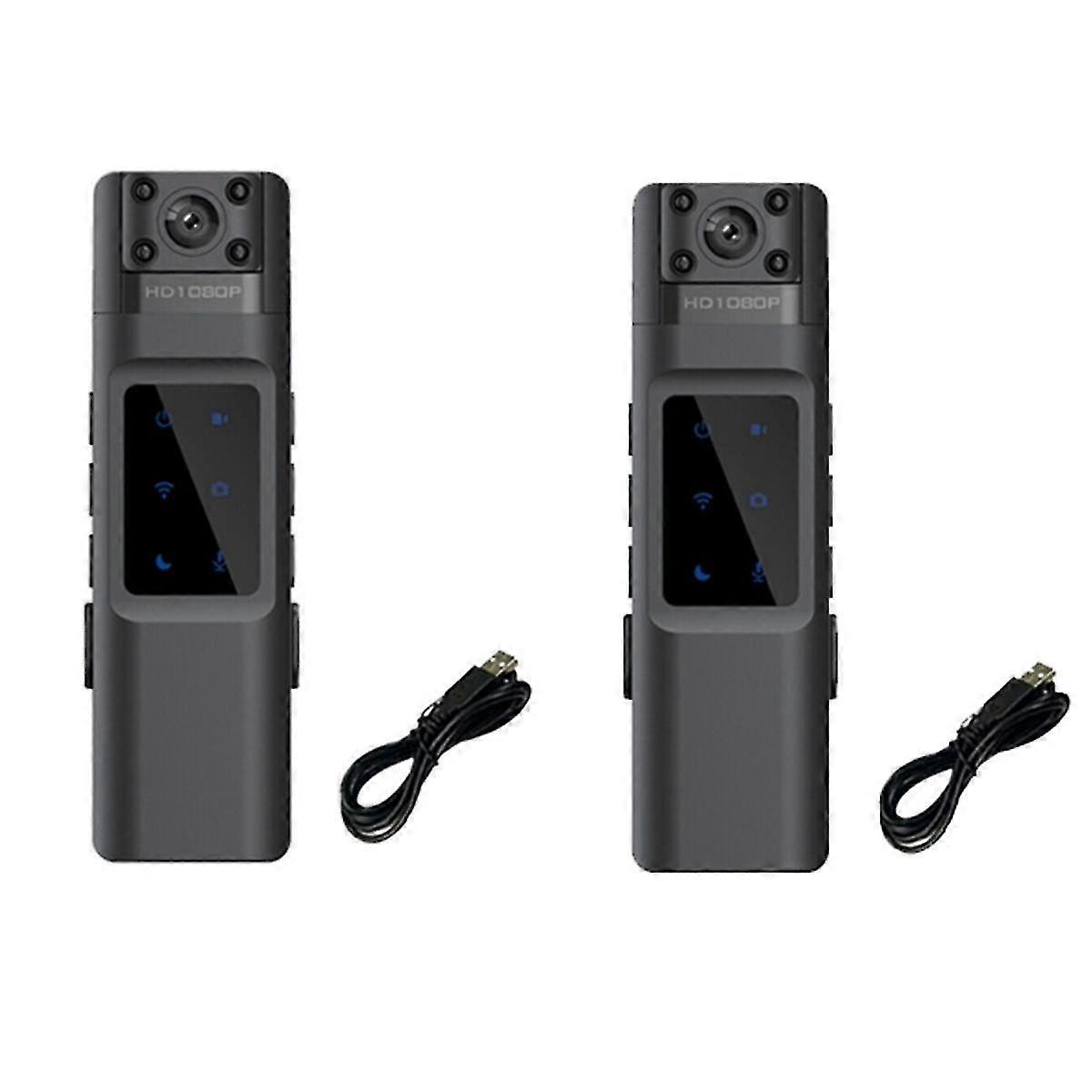 2 Pz Hd 1080p Mini Fotocamera, Comodo Registratore Di Visione Notturna Clip Posteriore, Video Rec Indossabile Portatile