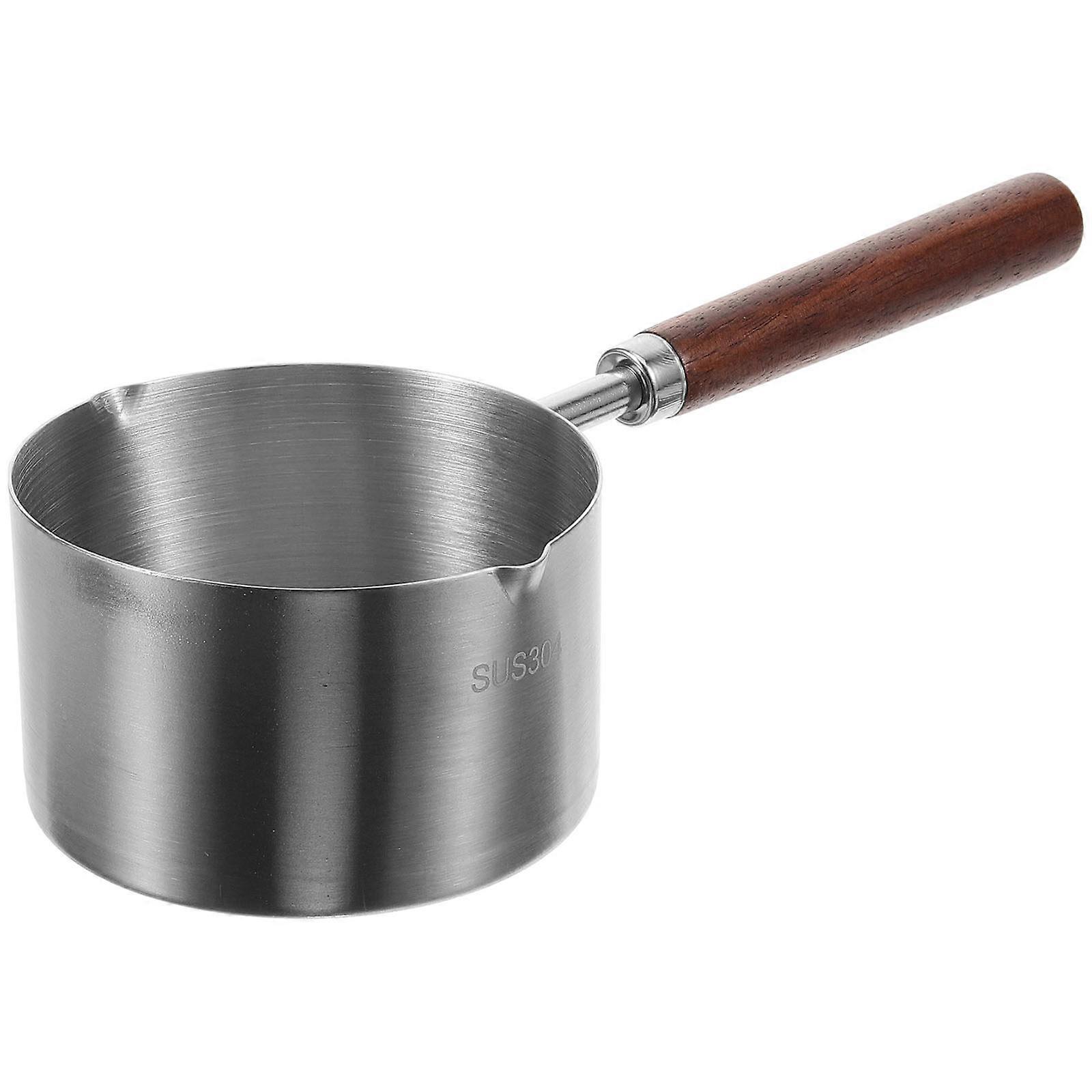 Sauce Pan Oil Boil Container with Handle Reusable Saucepan Small Sauce Pan Kitchen Saucepan (Random Pattern)