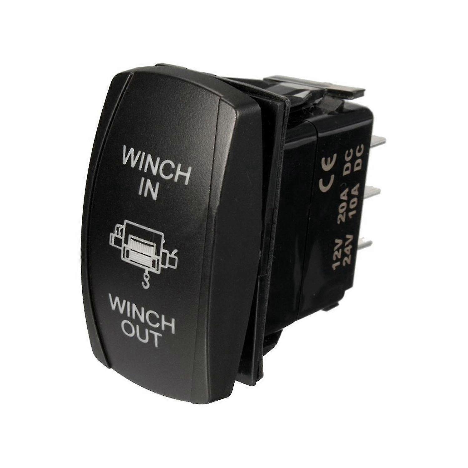 12v 20a Winch In Winch Out On-off-on Rocker Switch 7 Pin Led Blue &7pin ...