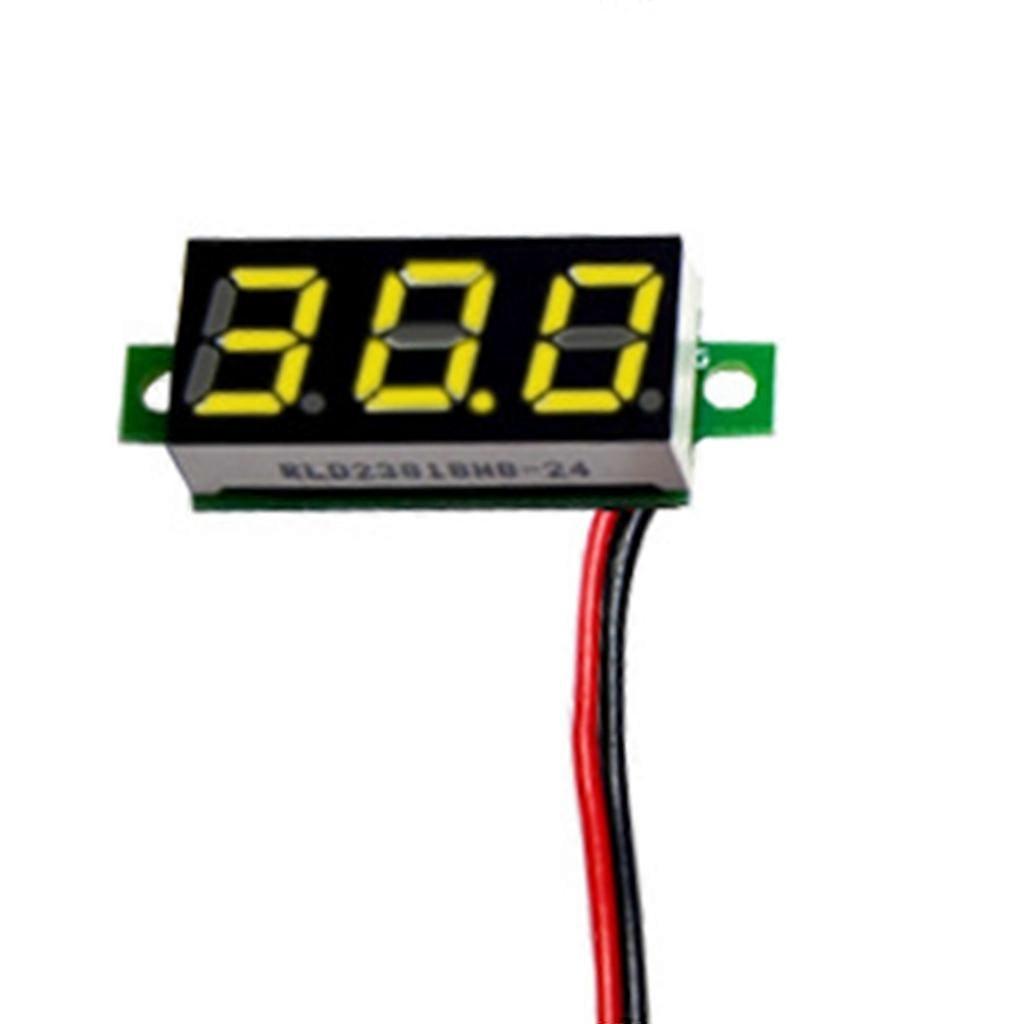 Digital Voltmeter DC2.5V-30V Voltage Tester Meter Red Green Blue Yellow Display