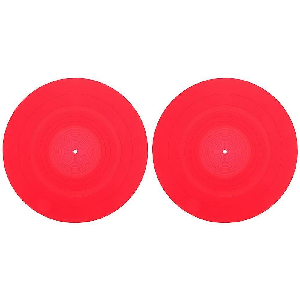 2pcs Silicone Turntable Platter Mats Replacement Turntable Mat Record Player Platter Mat