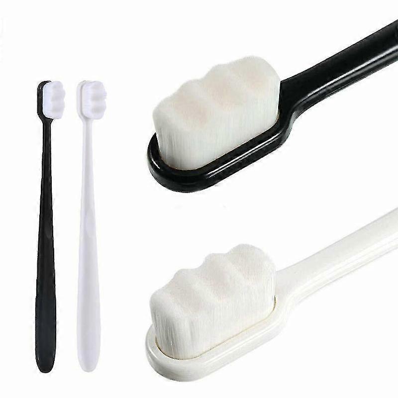 4pcs Ultra Fine Wave Micro-nano Toothbrush With 20000 Soft Floss Bristle Set For Travel-MXBC