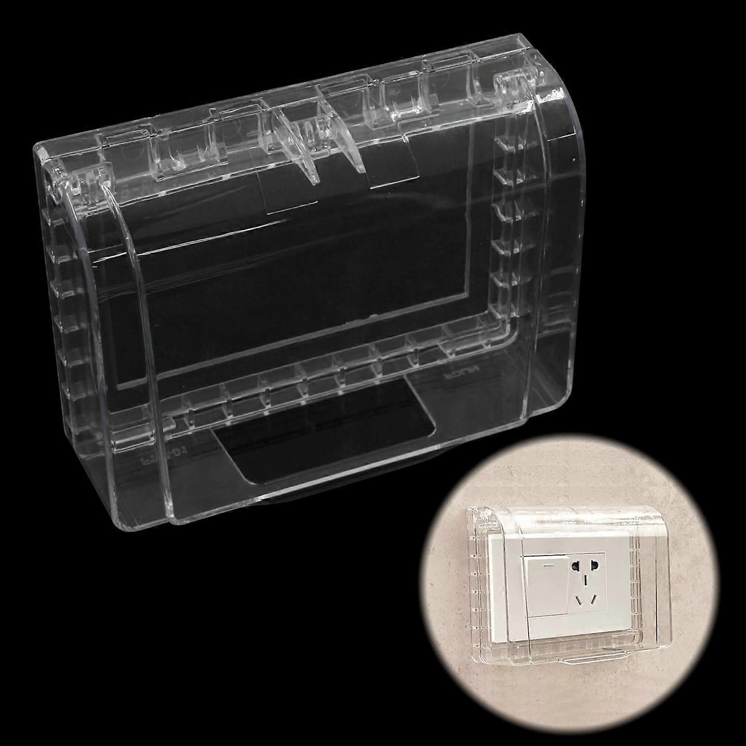 Waterproof Outdoor Wall Socket Socket Cover - Weatherproof Garden 2-Fold Surface-Mounted Box