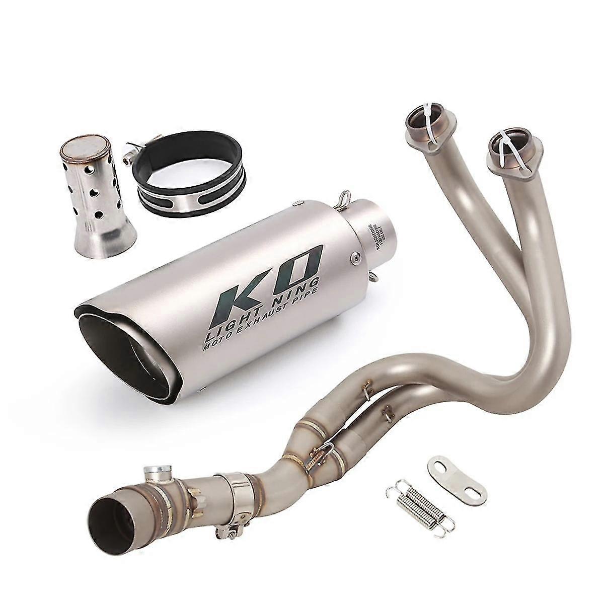 Utsøkt eksosrørFor Kawasaki Z650 Ninja 650 Versys 650 Z650RS ER6N ER6F Motorsykkel Full eksosanlegg Front Link PIpe lyddemper Escape DB Killer