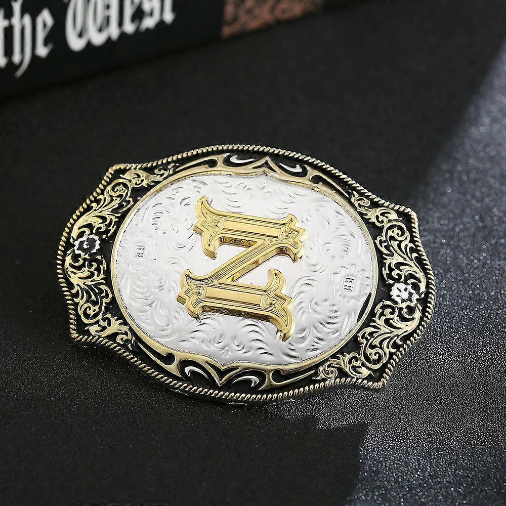 סגסוגת אבץ קאובוי מערבית אותיות A עד Z אבזמי חגורה לגברים ולנשים מתנות לגברים ולנשים