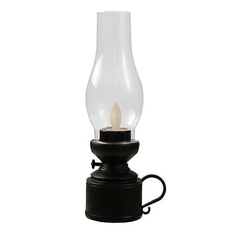 Retro Oil Lamp Electric Flameless Candle Lamps LED Novelty Lanterns Creative Gift Wind Lighting Kerosene Lamp Little Lantern