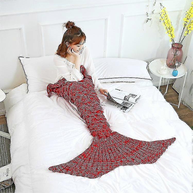 Hand-knitted Blanket Soft And Comfortable Nap Mermaid Blanket High Quality