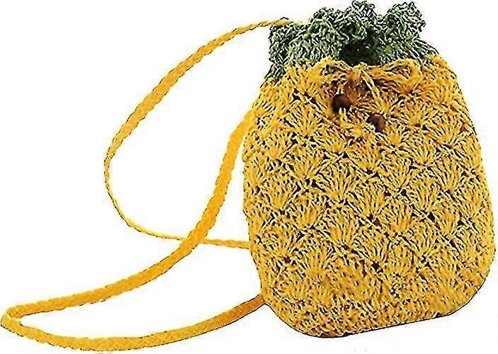 Pineapple Shoulder Bag Drawstring Bucket Bag Fruit Shape Crossbody Chain Wallet