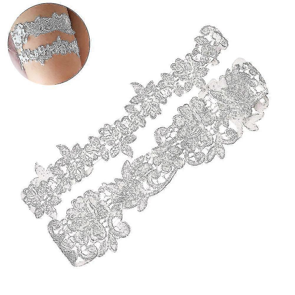 2 قطع الزفاف الرباط مجموعة الرباط الرباط حزام مثير زهرة الأربطة C