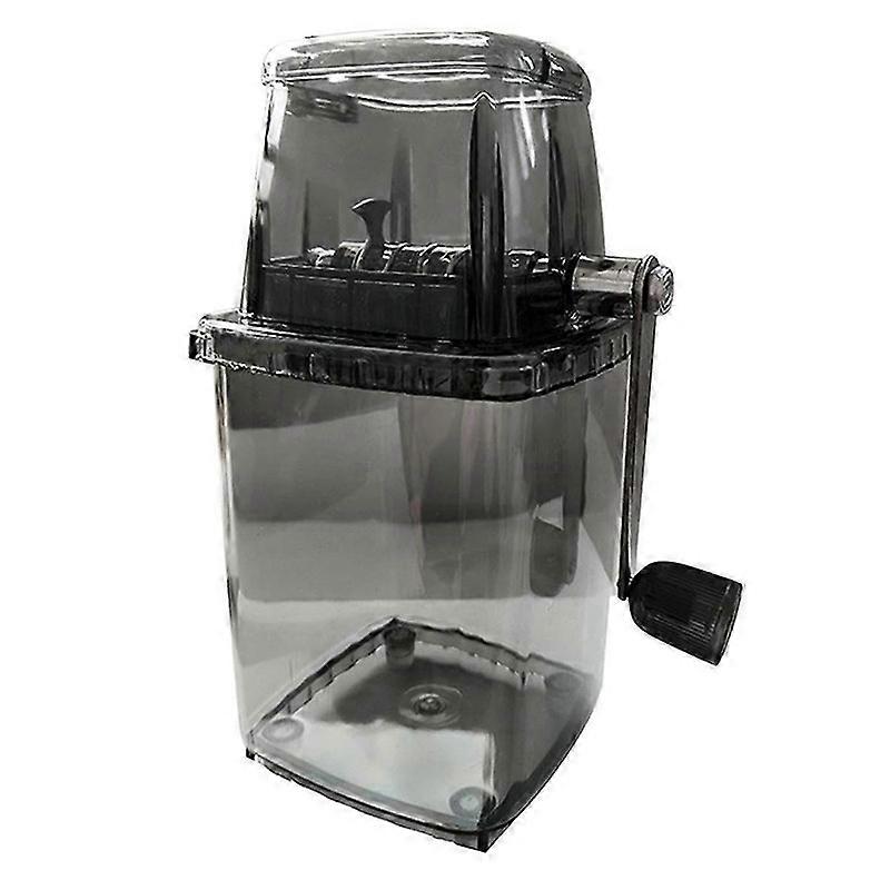 Household Manual Ice Crusher Transparent Multi-purpose Hand Shaved Ice Machine, Shaved Ice Machine, Black