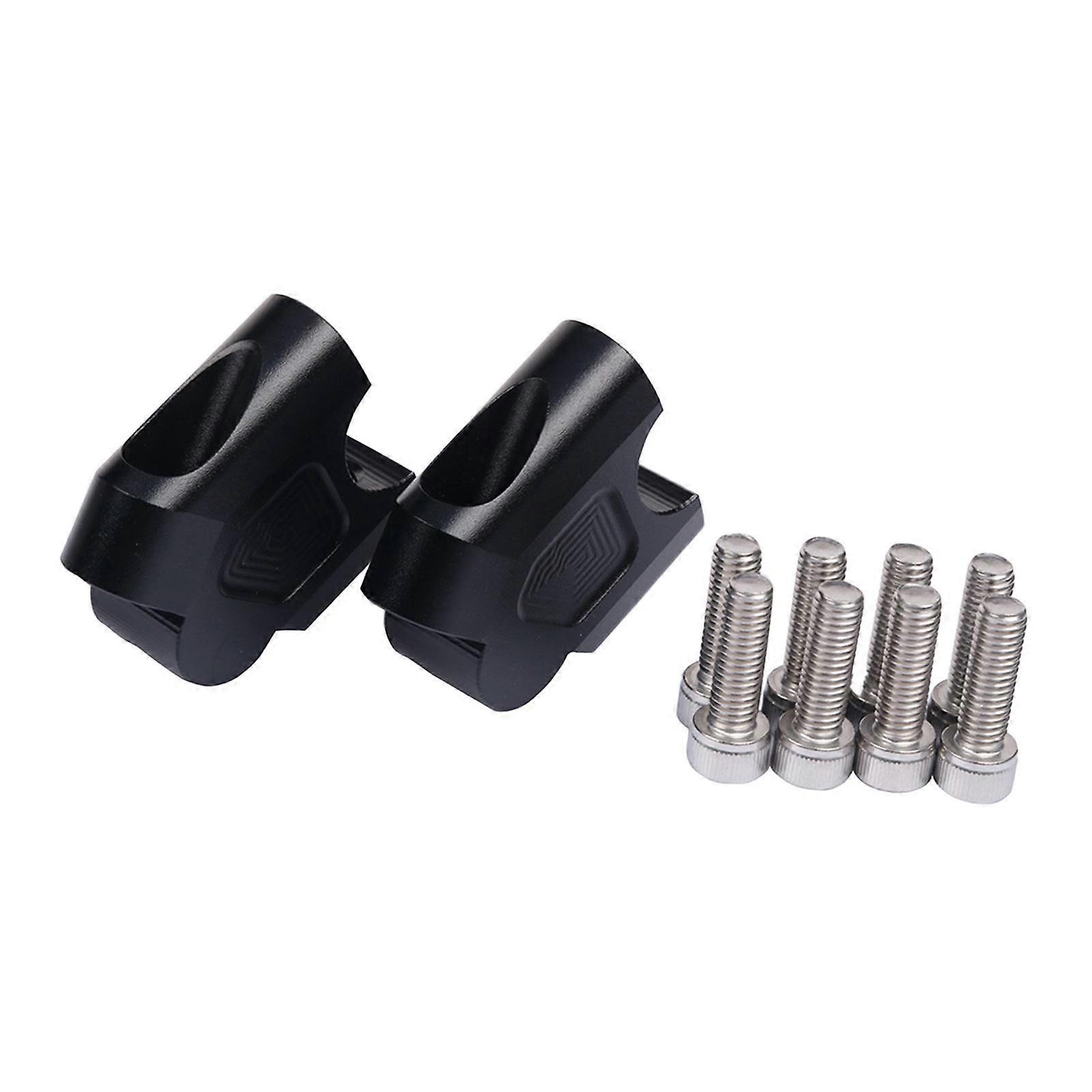 2x Handle Bar Clamp Riser Motorbikes ATV Replacement Handle Bar Riser Clamp black