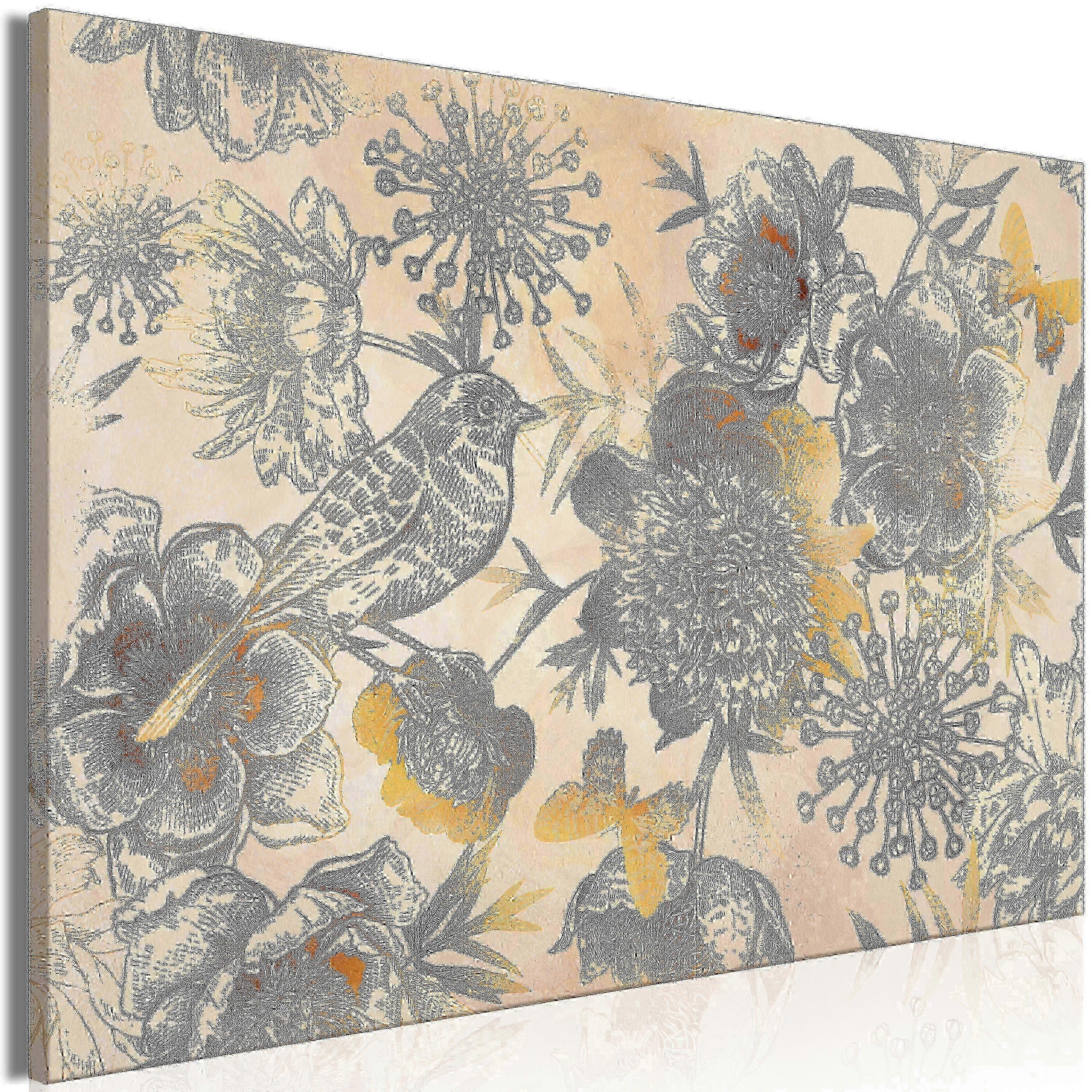 Canvas Print - Golden Mosaic of Nature (1 Part) Wide