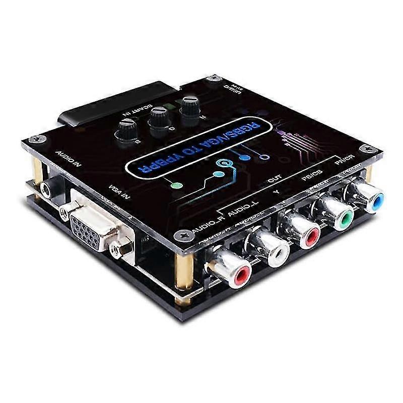 Rgbs VGA Scart naar Ypbpr Component Converter, Video Signal Transcoding Converter Kleurverschil Video Converter