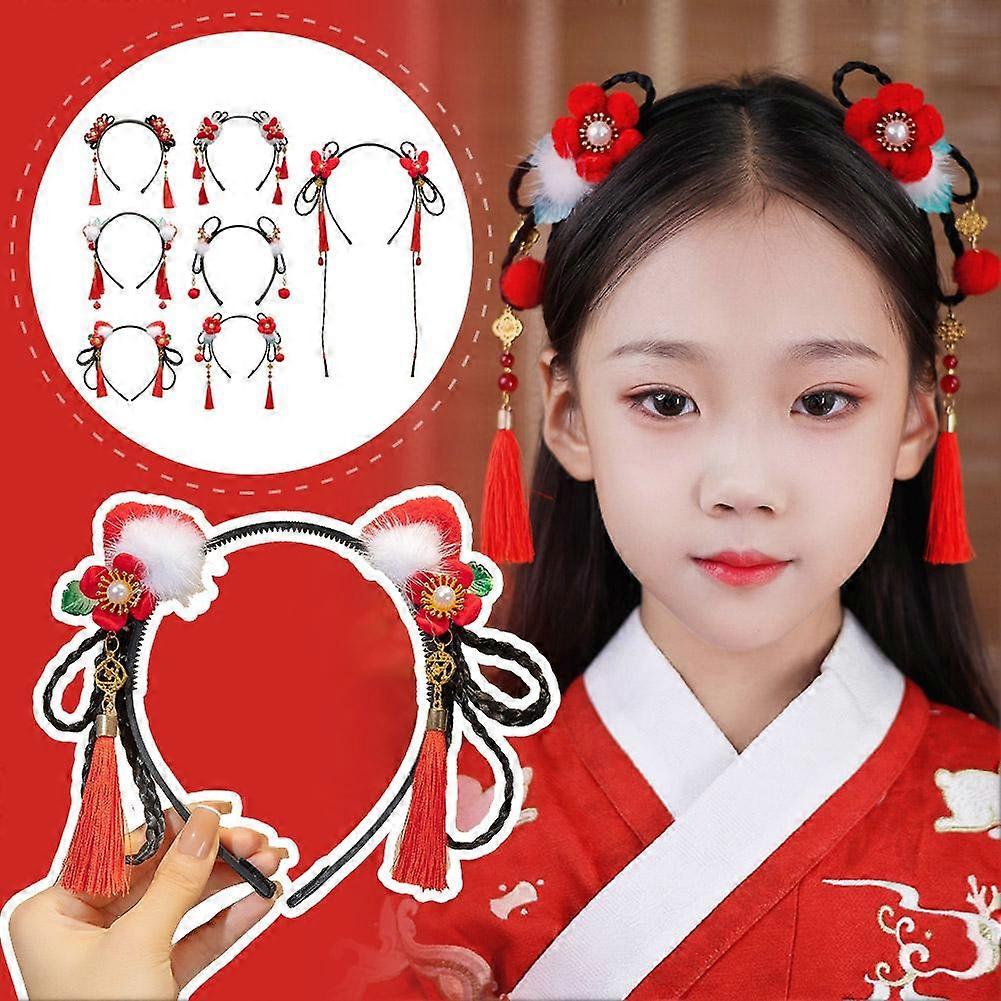 kinesisk stil fletning pandebånd han støv gammel stil pandebånd børneparyk band