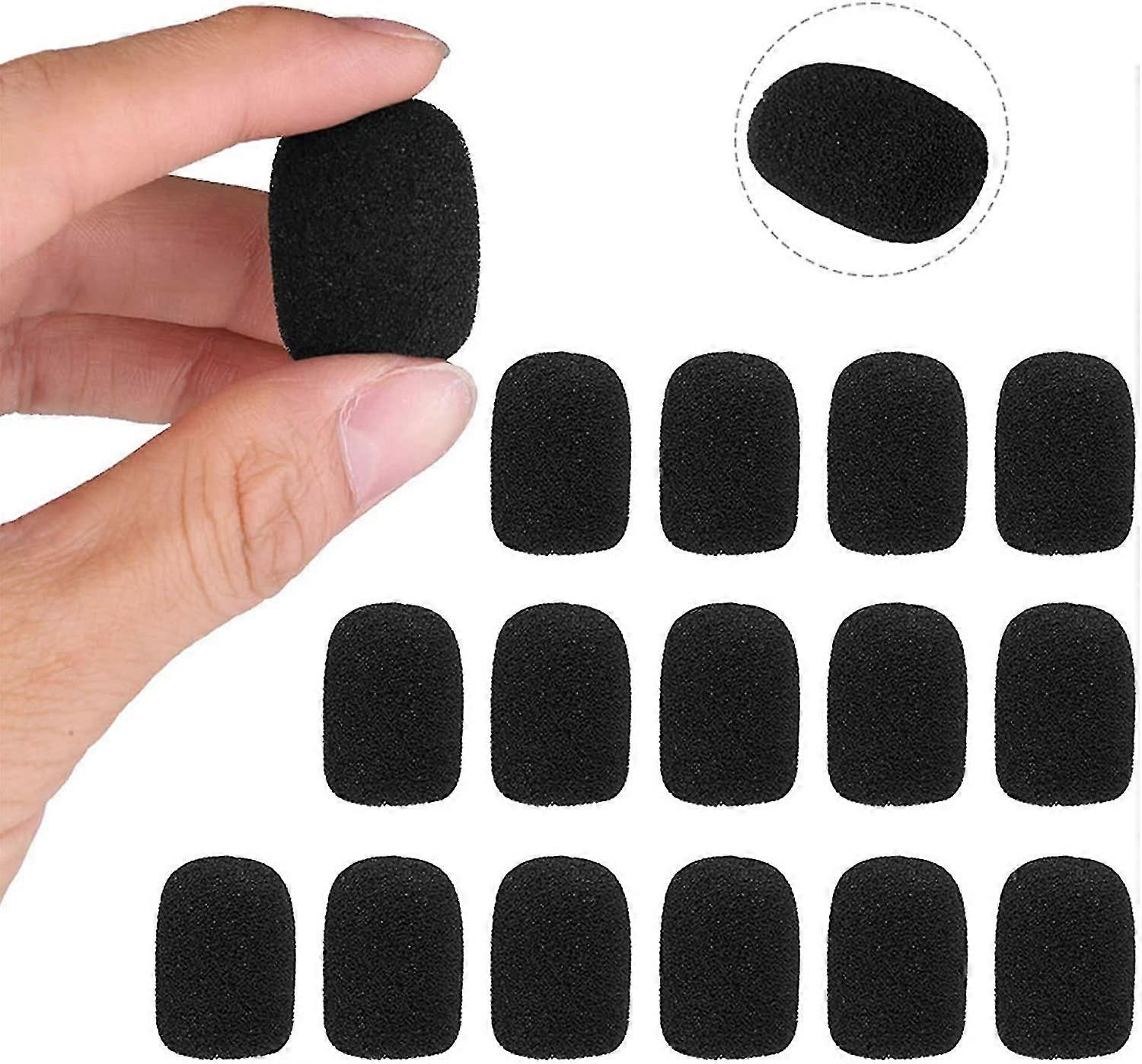 15 Pack Replacement Foam Microphone And Headset Windshields