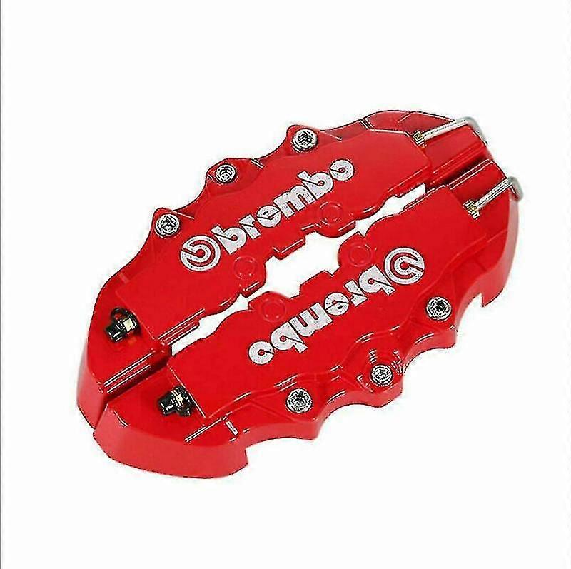 4 Pcs Red 3d Style Brake Caliper Covers Universal Car Disc Front & Rear Kit