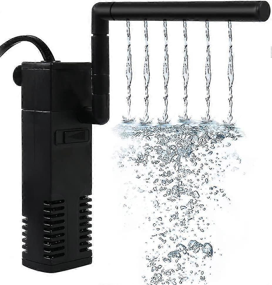 Aquarium Internal Filter, Adjustable Flow Rate Aquarium Filter With Water Pump For 20-250l Aquarium, Quiet, 20w