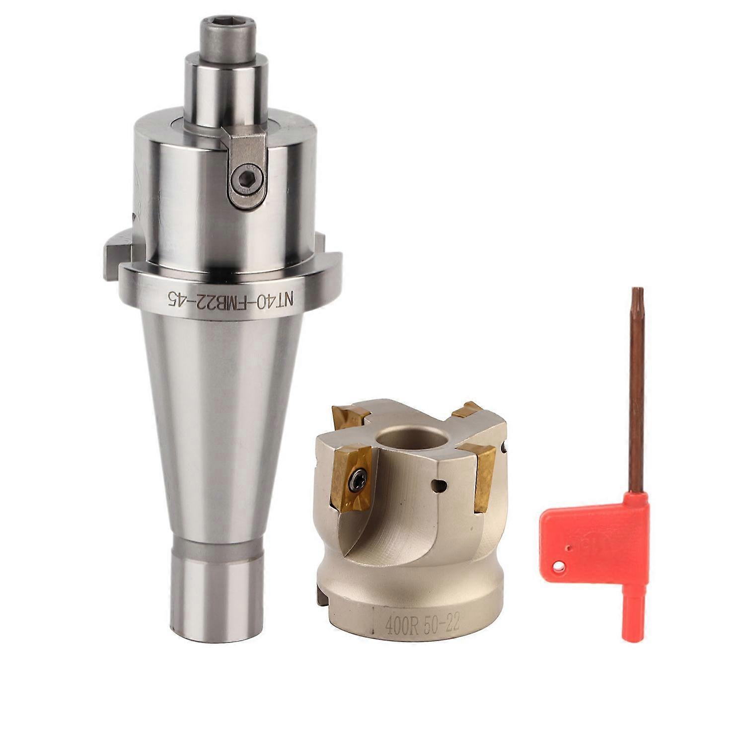 NT40 FMB22 Collet Chuck Holder BAP400R-50-22-4T Cutter APMT1604 Milling Inserts(4PCS Milling Inserts