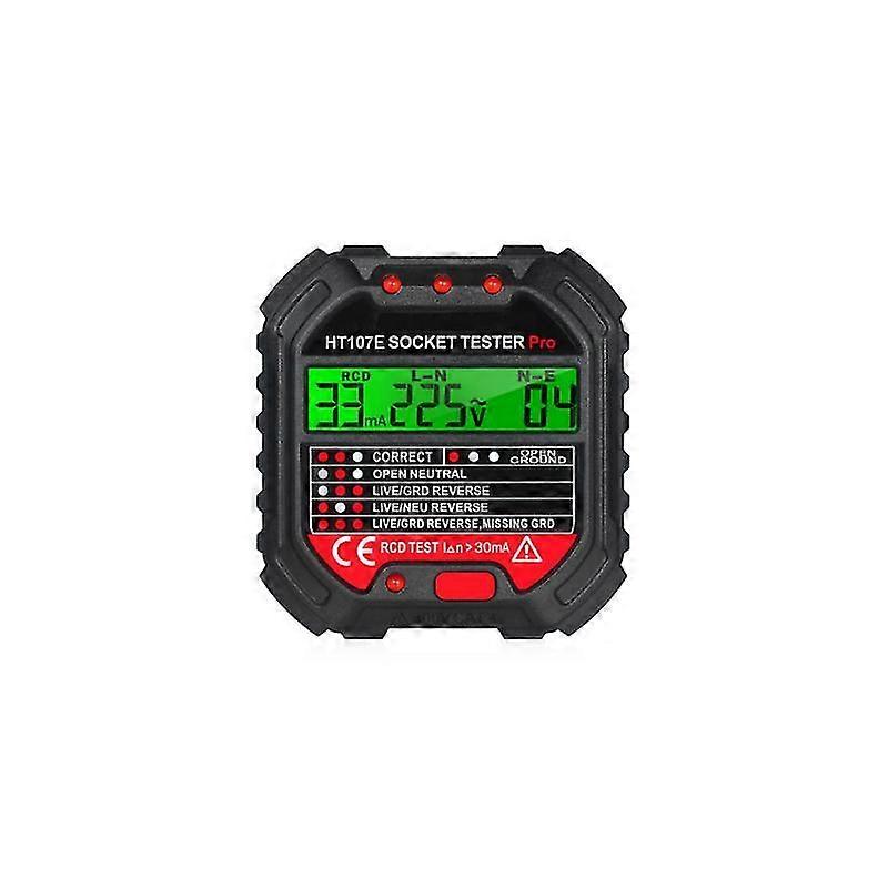 Socket Tester With Voltage Display 90-250v Socket Tester Automatic Circuit Polarity Voltage Detector1pcs