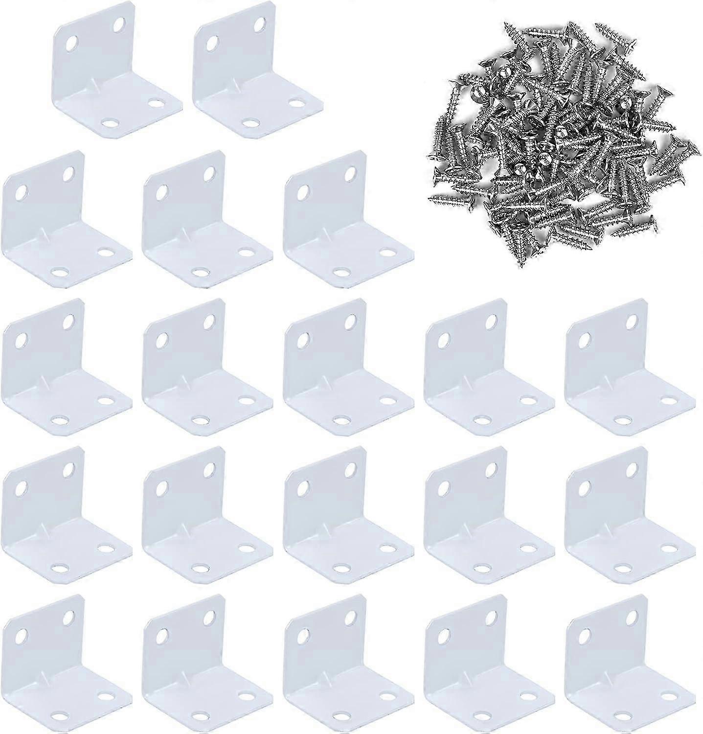 20 قطعة تثبيت بين قوسين الفولاذ المقاوم للصدأ زاوية قوس 90 درجة الزاوية اليمنى Crday هدية