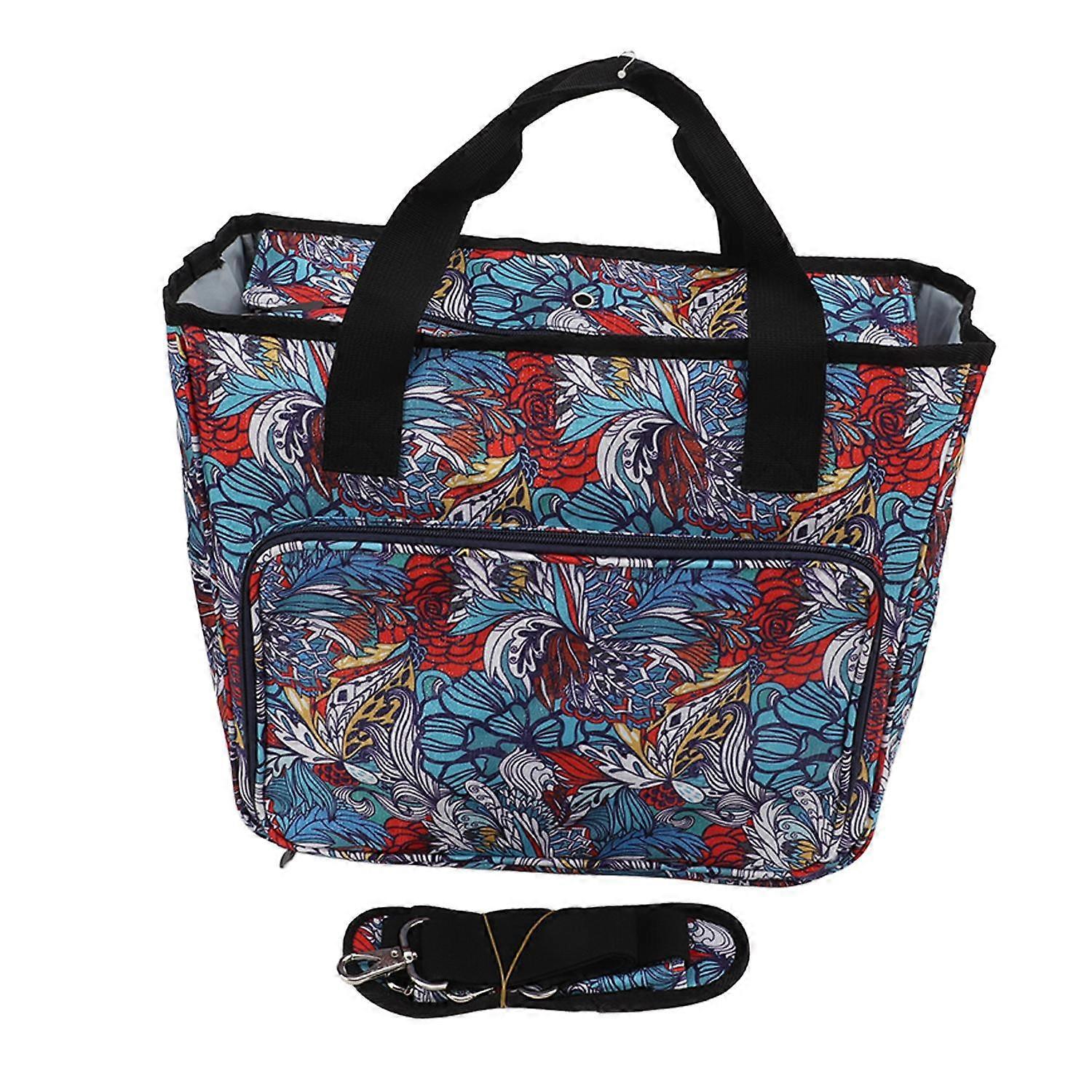Knitting Bag Oxford Fabric Portable Handle Large Capacity Durable Waterproof Wide Application Croche