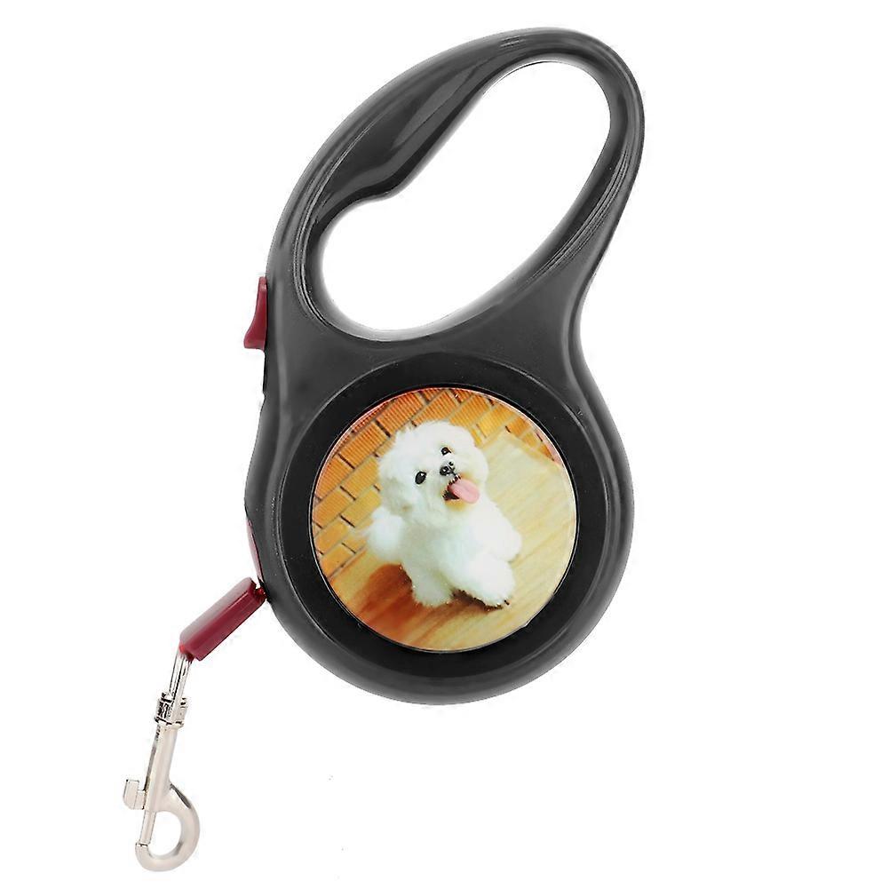 Pet Retractable Automatic Winding Rope Dogs Walking Traction Leash Accessory(black)