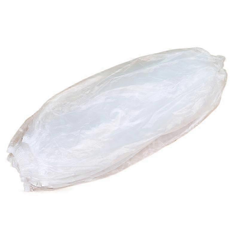 100x Ärm Engångs vit/blå plastarmärm