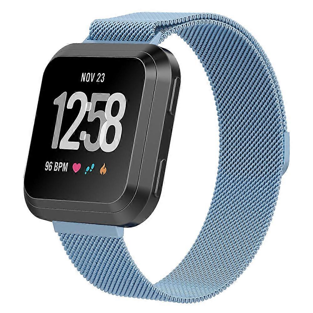 For Fitbit Versa 2 / Fitbit Versa / Fitbit Versa Lite Milanese Watch Band, Small Size: 2.3x22.5cm(Ice Blue)