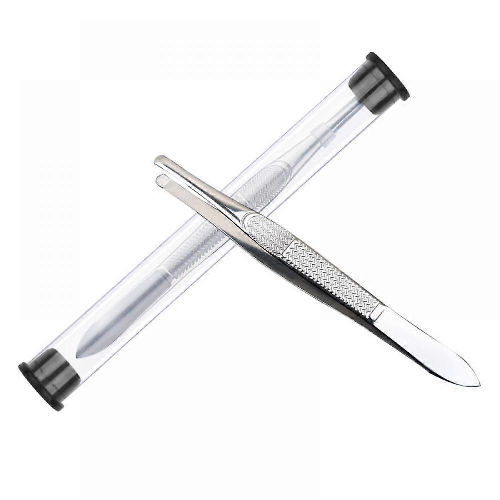 Acier inoxydable Pointe Ronde Pince Sourcils Épilation Pince Maquillage Cosmétique Outil Blunt Tip Pince