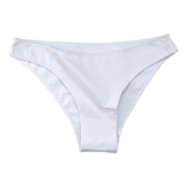 Women's Pure Cotton Underwear Sexy Half-hip Low Waist Large Size Underwear Breathable and Comfortable Solid Color Underwear