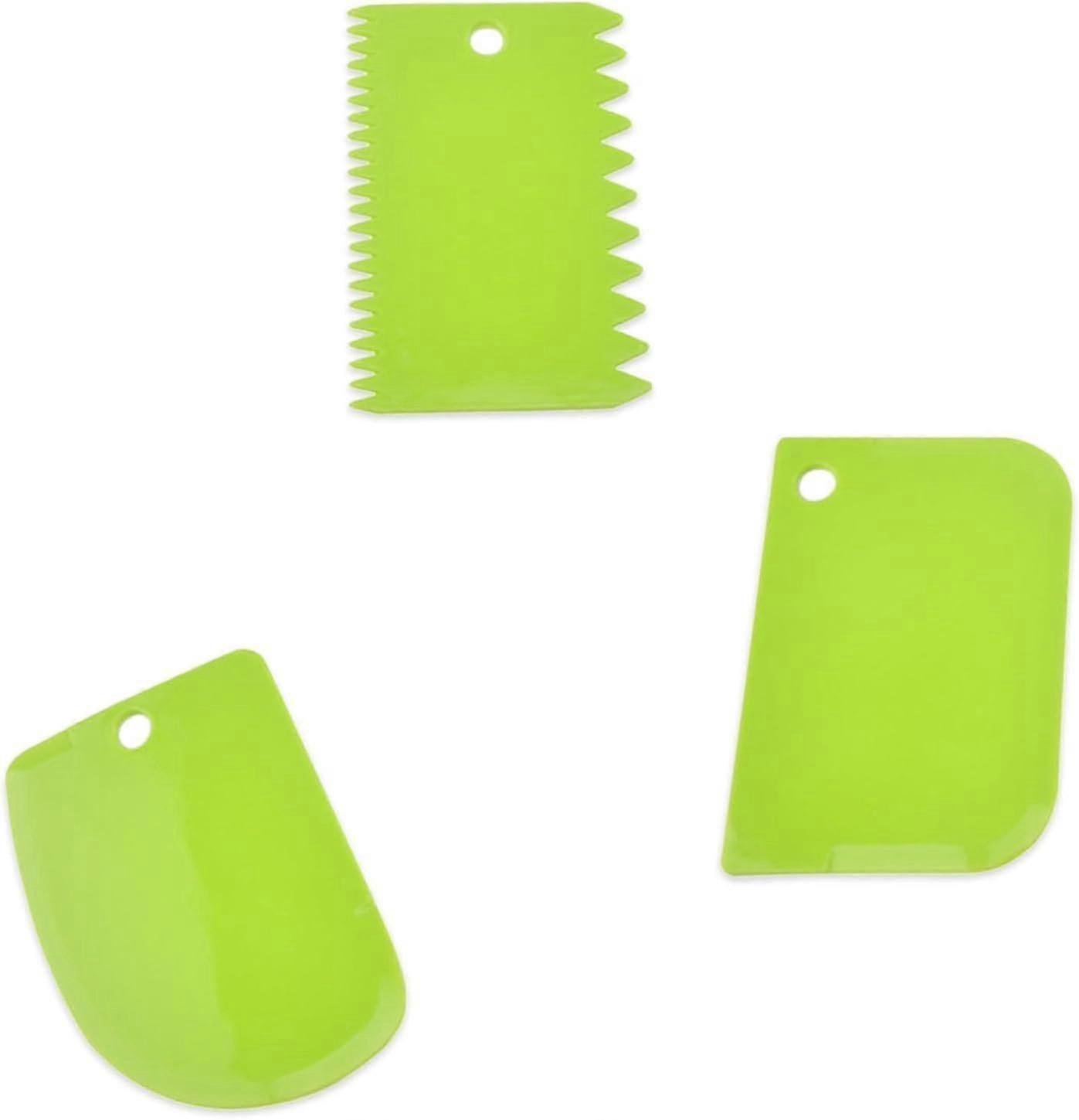 Cake Scraper 3 Pcs Plastic Dough Scrapers Bread Dough Cutter Scrapers Cake Edge Smoothing Cutter for Kitchen Pastry Cake Dough Bread Pizza Baking