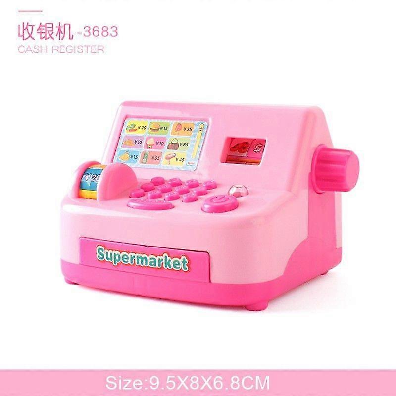ピンクのレジ104G#シミュレーション小型家電製品、子供のおもちゃ、シミュレートされたキッチンおもちゃ、電子スケール、肉挽き器、ヘアドライヤー