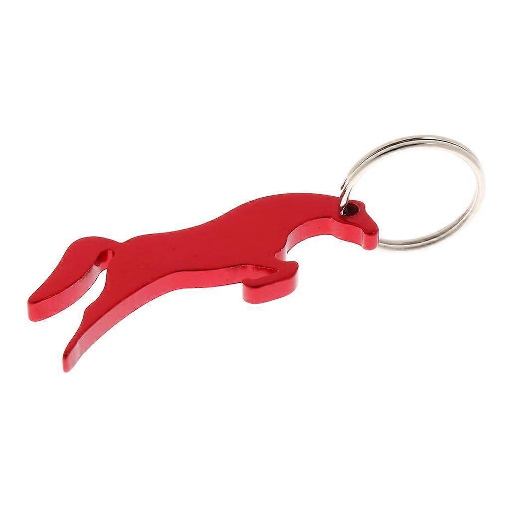 Portable Aluminum Alloy Horse Pattern Bottle Opener with Keychain