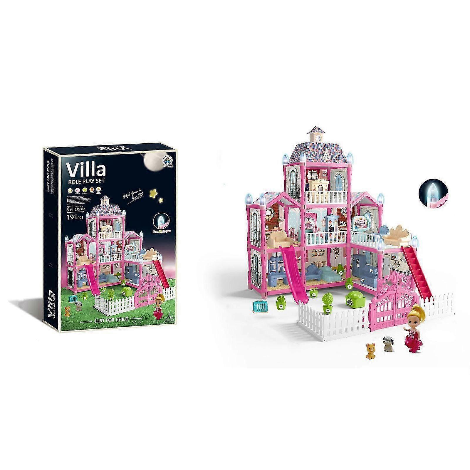 Beauentyドールハウス、女の子のふりをしたおもちゃのためのドリームハウス、2-5ストーリー4-19ルームドールハウス、幼児プレイハウスDIYビルディング、50%オファー