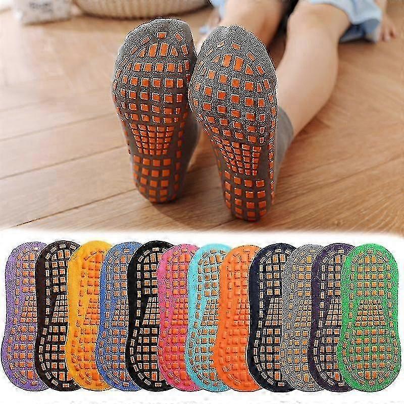 Shanghai Yangxin 2 paires Enfants Adultes Antidérapant Chaussette Trampoline Chaussette Coton Respir