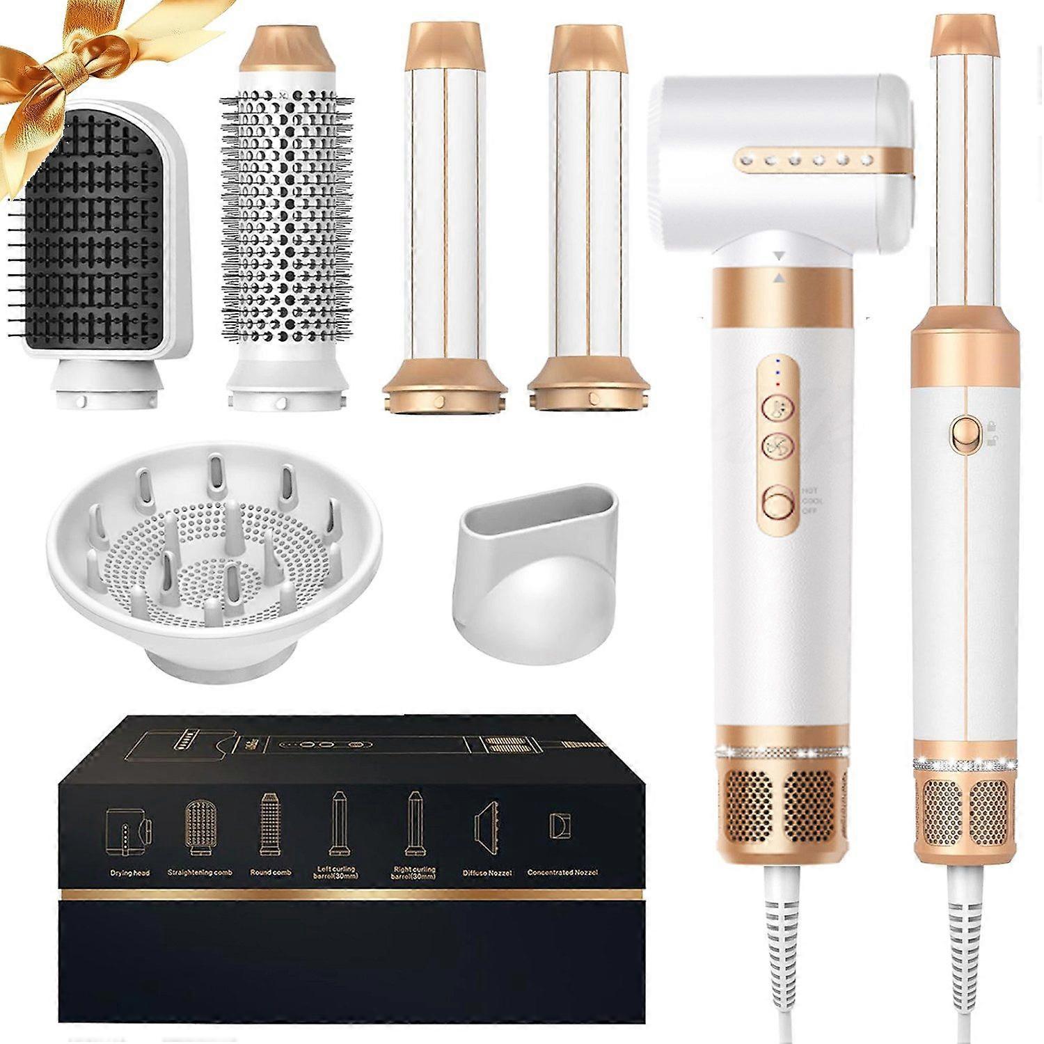 Hot air brush Curling tongs 7 IN 1 Hot air brush with 3 temperature 110000RPM for travel