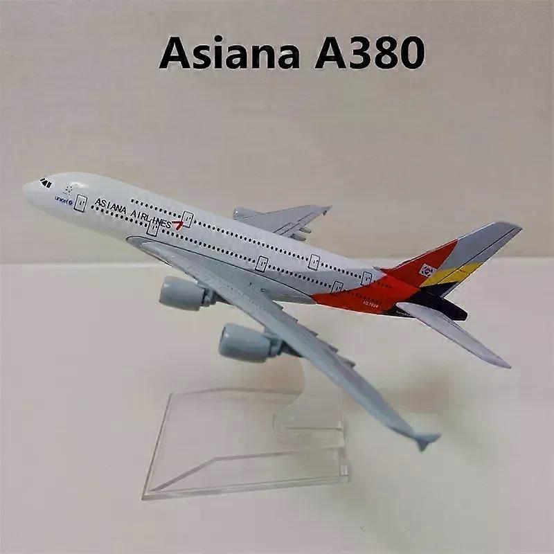 Korean Boeing B747 Airbus A380 JEJU JIN TWAY Boeing B737 SEOUL BUSAN Asiana Airbus A320 A380 Diecast Airplane Model Plane 16cm
