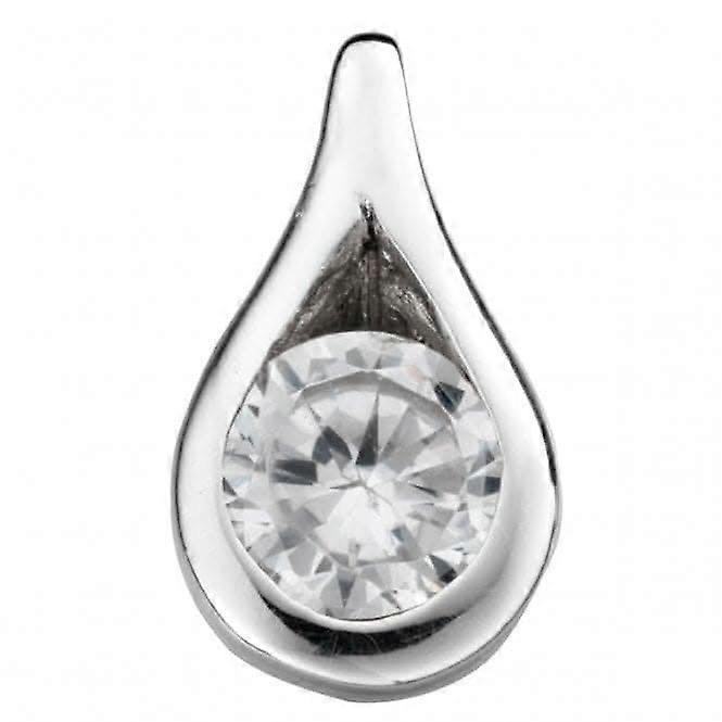 Beginnings Sterling Silver P146C Clear Cz Teardrop Pendant