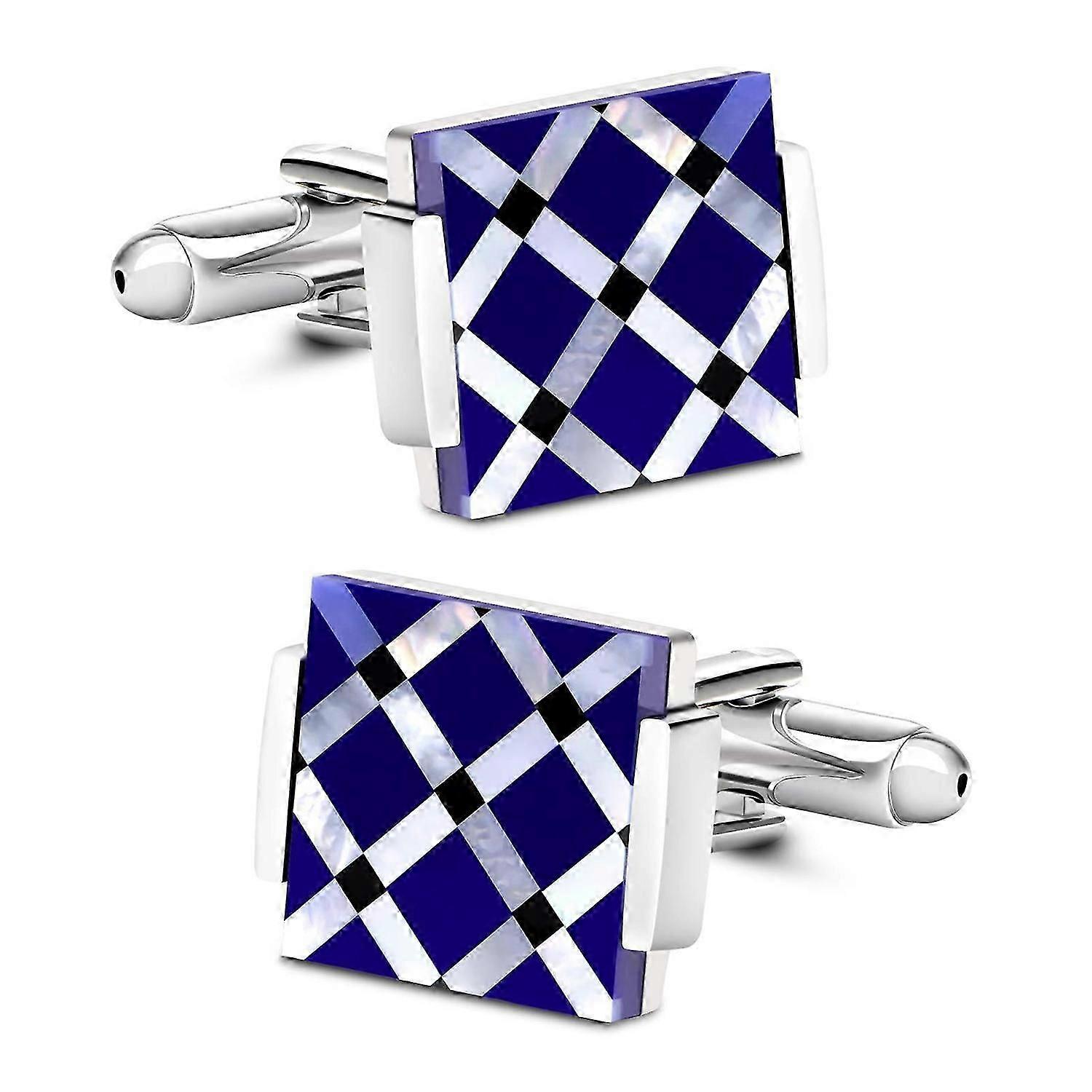 Business Wedding Mother-of-Pearl Cufflinks Men's Unique Agate Striped Tuxedo Cufflinks Men's