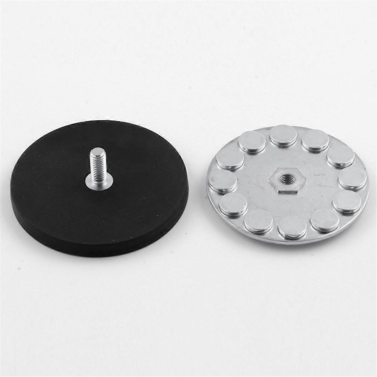 2Pcs Strong Magnetic Magnet Round Coated Base M4 M5 Mount
