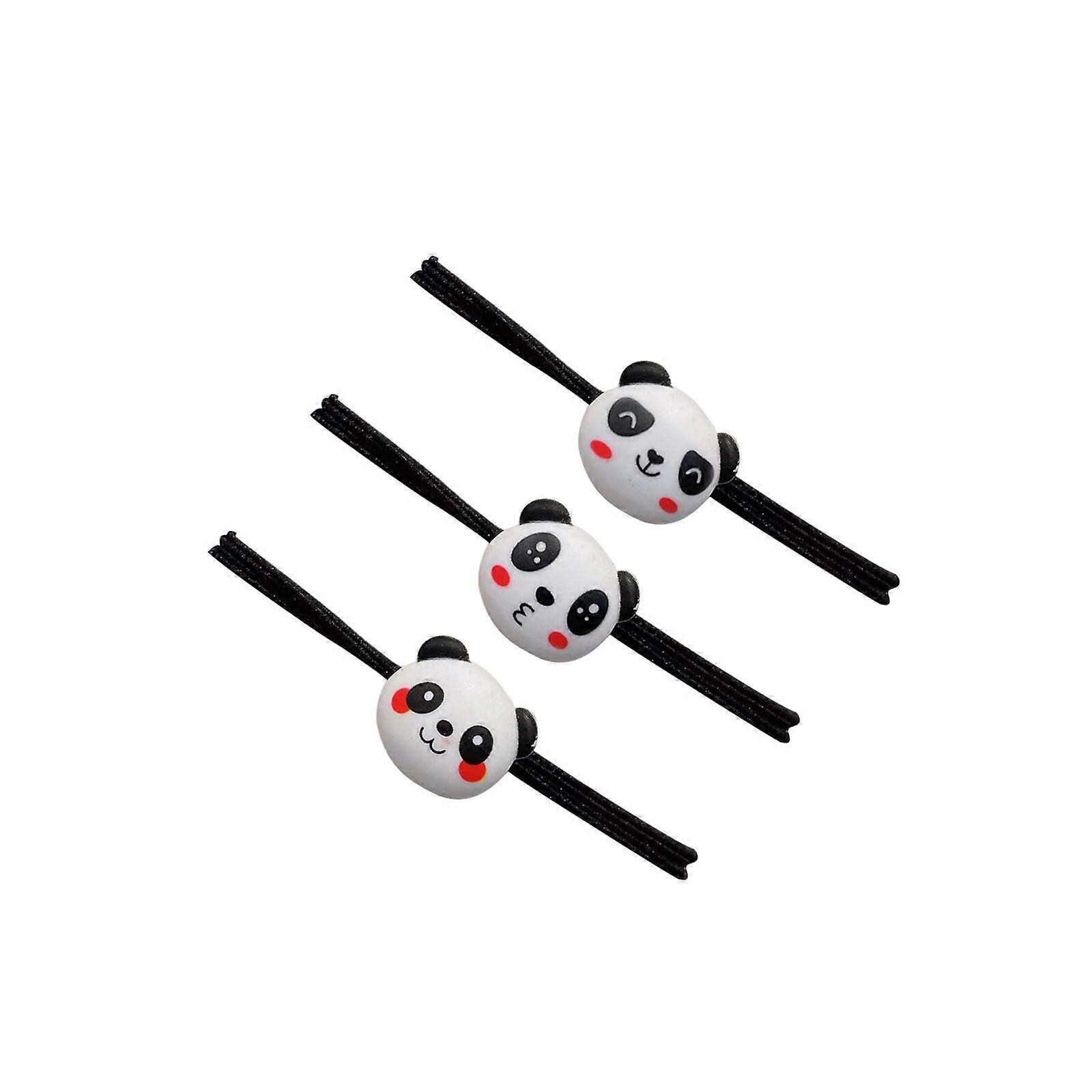 Agrafe de păr elastice Desene animate Panda Păr Scrunchy Coadă de cal Scrunchies de păr Frânghii de păr pentru fete Accesorii de păr