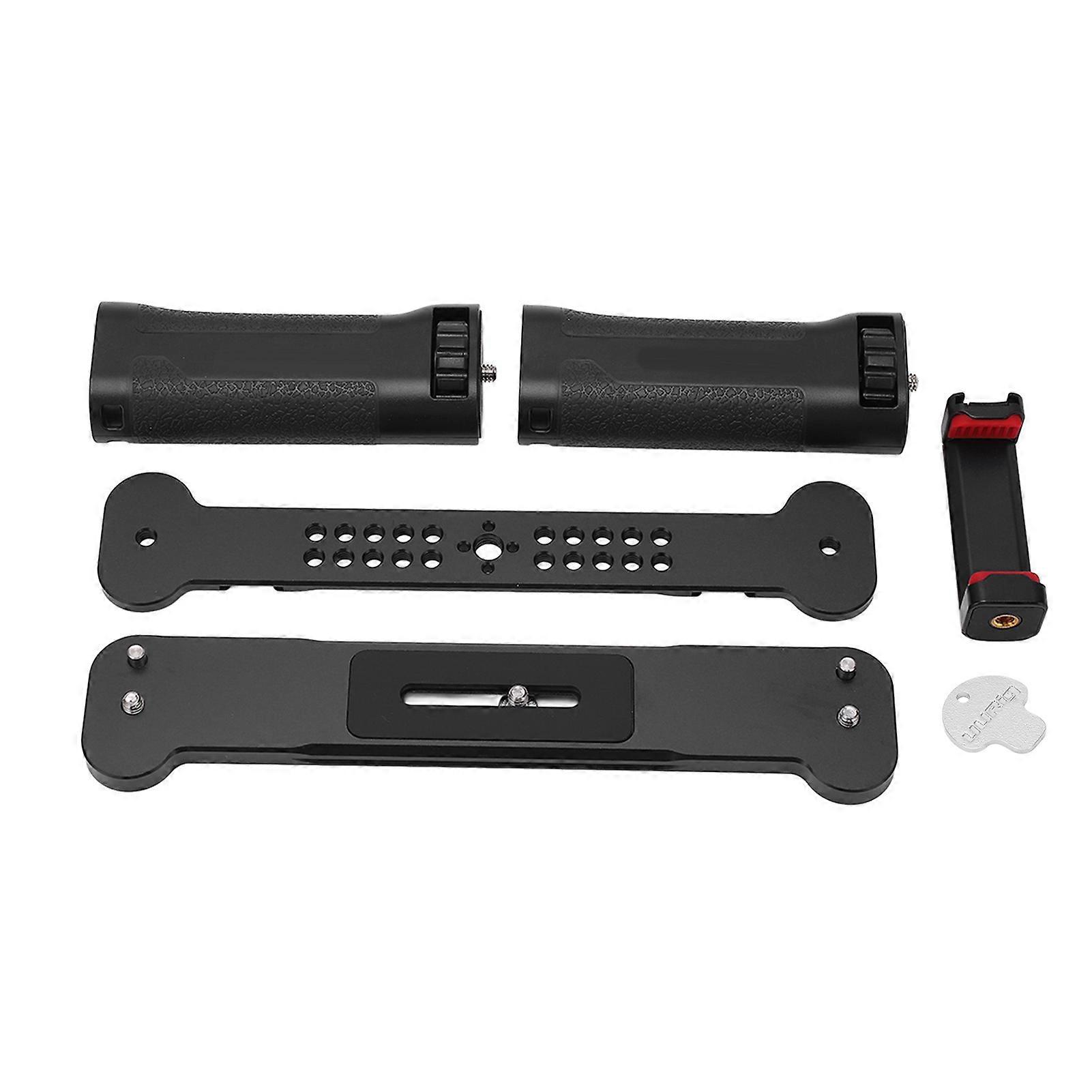 Universal dual handheld grip stabilizer filming vlogging case smartphone video rig for action camera