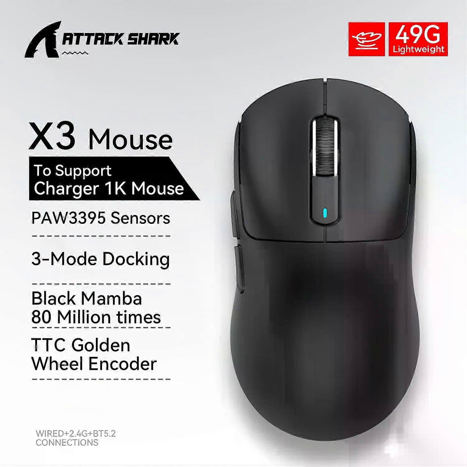 Wireless Mouse, Macro Gaming Mouse,Lightweight Mouse,PixArt PAW3395 650IPS 26000dpi,Mouse for pad/pc/mac