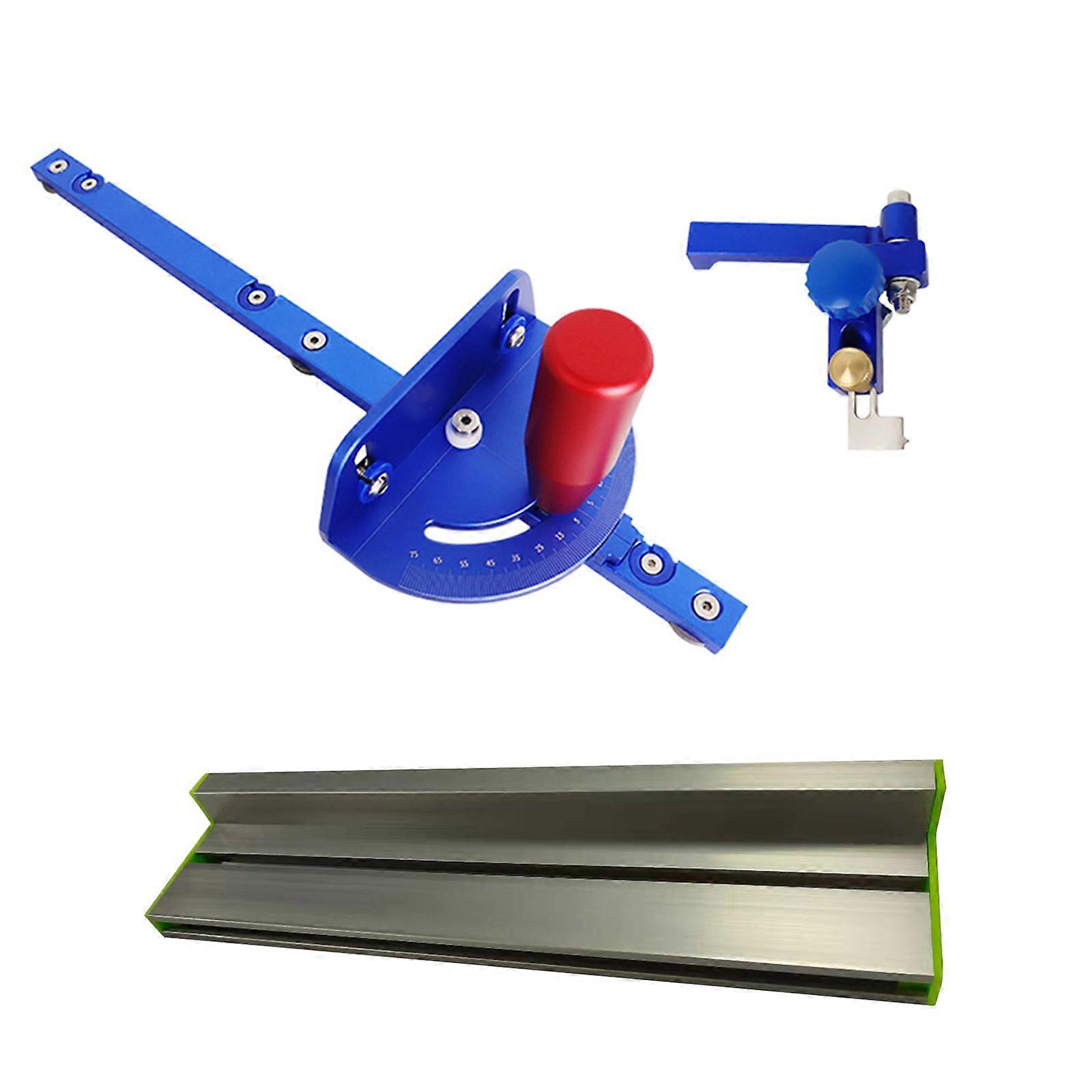 Precision Table Saw Mitre Gauge Push Rod Table Stop Arrangement Ruler Protractor Anti-high Temperature Aluminum Alloy
