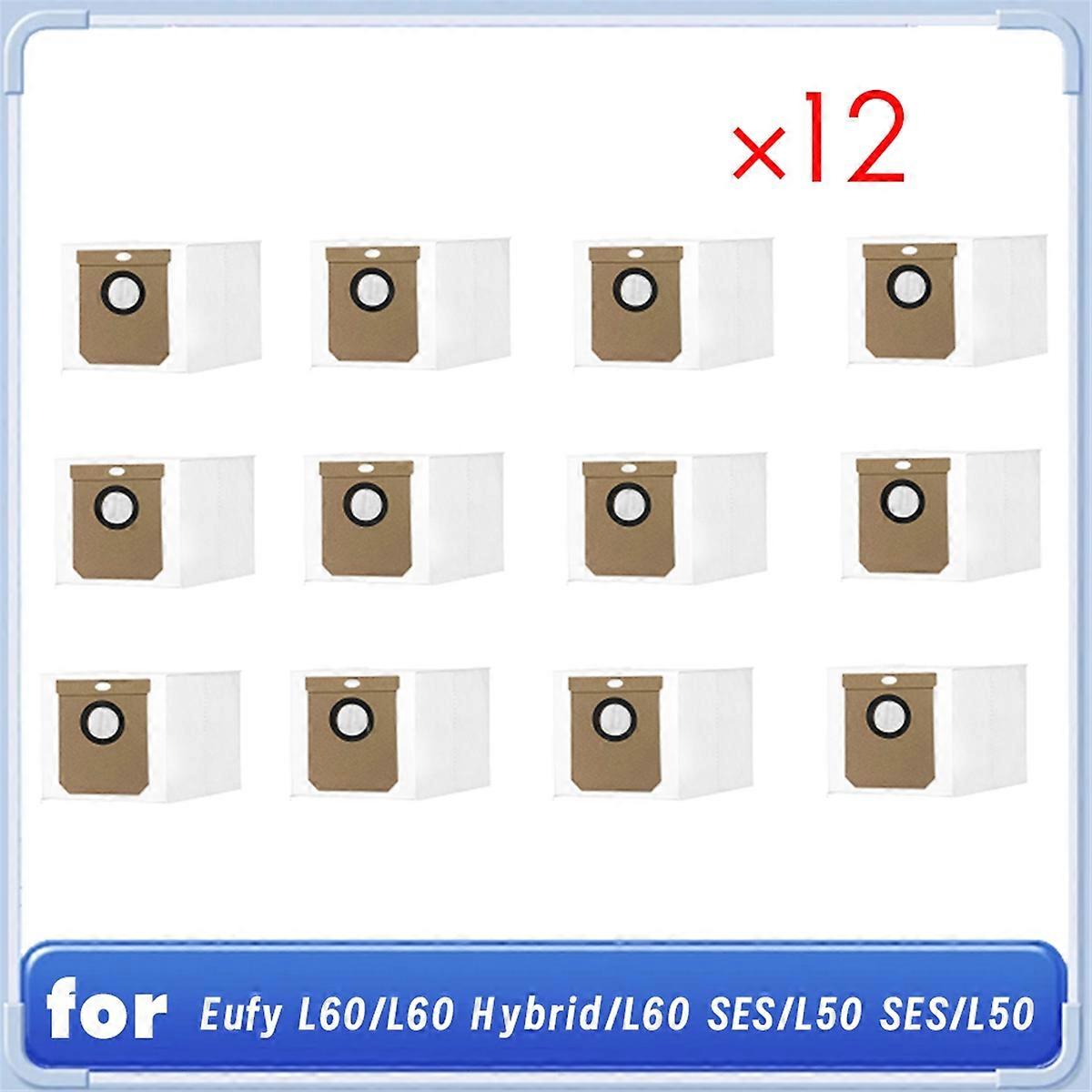 12 PCS Dust Bag for L60/L60 Hybrid/L60 /L50 /L50 Self Emptying Robot Vacuum Ultra Accessories