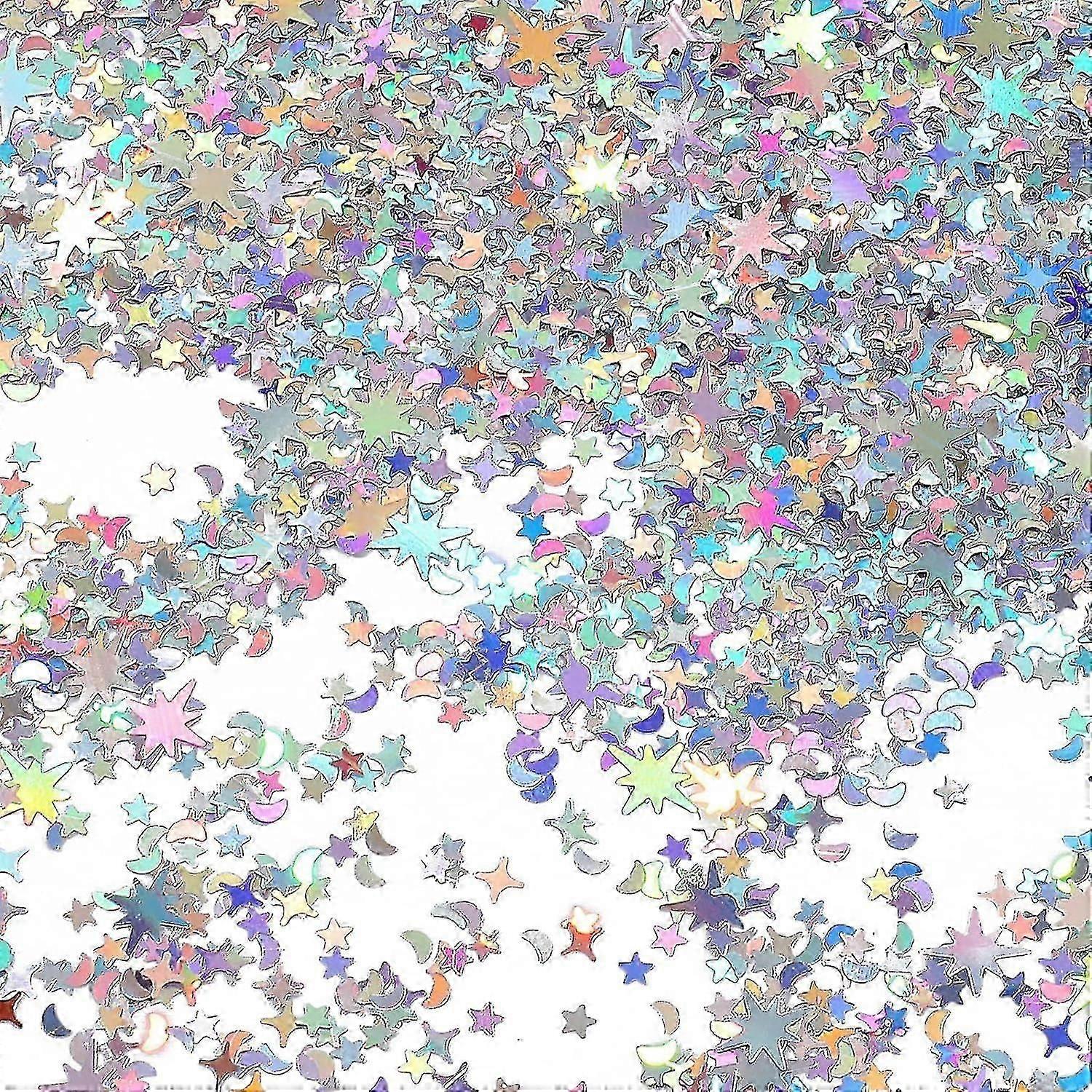 60g Star Confetti Metallic Glitter Foil Star Sequins In Multicolor