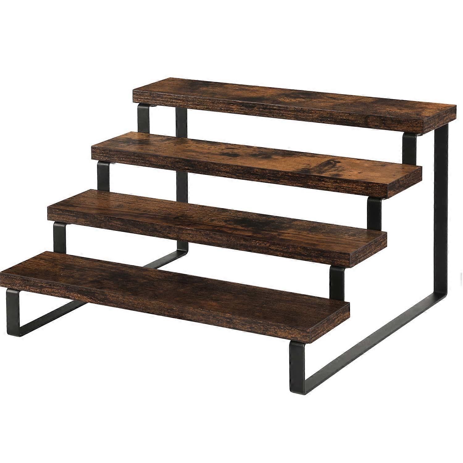 1 Tiered Display Riser Stand for Perfume and Cologne Organizer, 4 Tier Acrylic Storage Shelf, Clear Finish