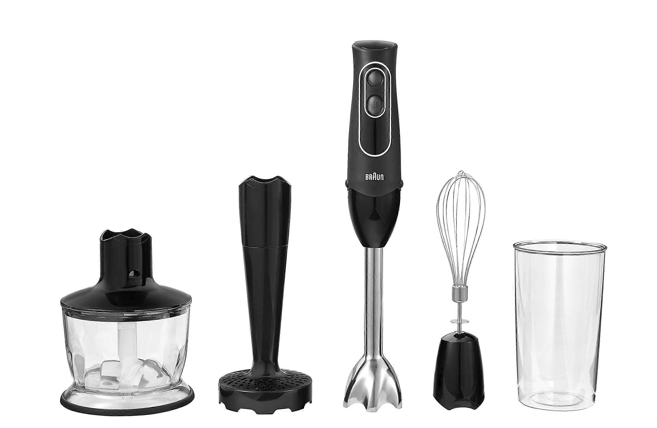 4-in-1 Powerful Immersion Hand Blender for Processor Food and Whisk MultiQuick MQ537BK