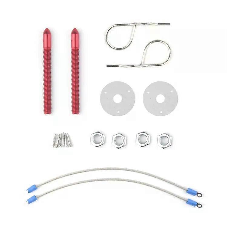 Universal Car Hood Lock-Red Pull Wire Security Lock by Red