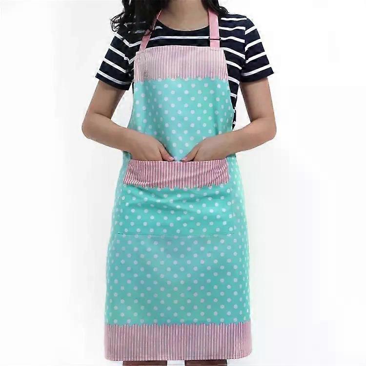 Candy-Colored Dots Sleeveless Kitchen Apron-Blue by Blue